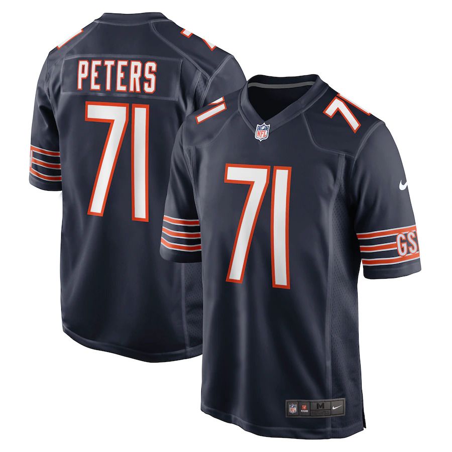 Men Chicago Bears #71 Jason Peters Nike Navy Game NFL Jersey->chicago bears->NFL Jersey